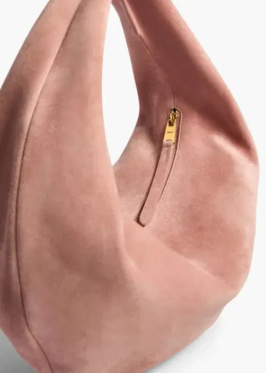 Khaite Medium Olivia Hobo In Dusty Pink Suede | Thumbnail 4 Khaite Medium Olivia Hobo In Dusty Pink Suede | Thumbnail 4