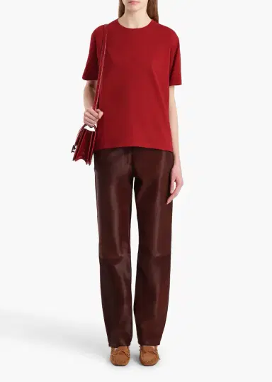 Khaite Mae T-Shirt In Crimson | Thumbnail 2 Khaite Mae T-Shirt In Crimson | Thumbnail 2