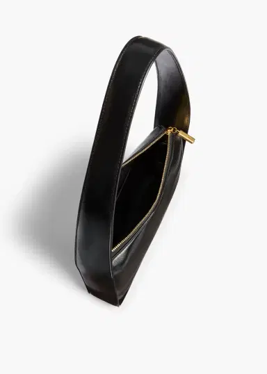 Khaite Lori Squared Bag In Black Crackle Patent Leather | Thumbnail 3 Khaite Lori Squared Bag In Black Crackle Patent Leather | Thumbnail 3