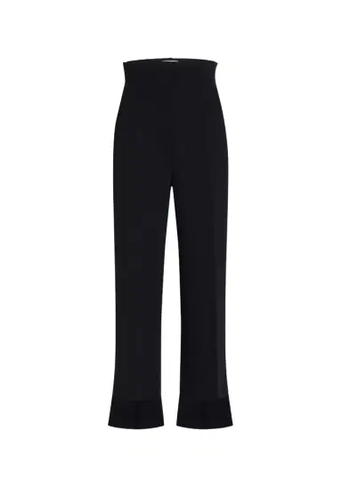 Khaite Rae Pant In Black Crepe | Thumbnail 1 Khaite Rae Pant In Black Crepe | Thumbnail 1