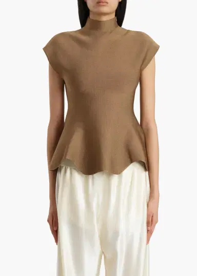 Khaite Andra Top In Carob | Thumbnail 3 Khaite Andra Top In Carob | Thumbnail 3