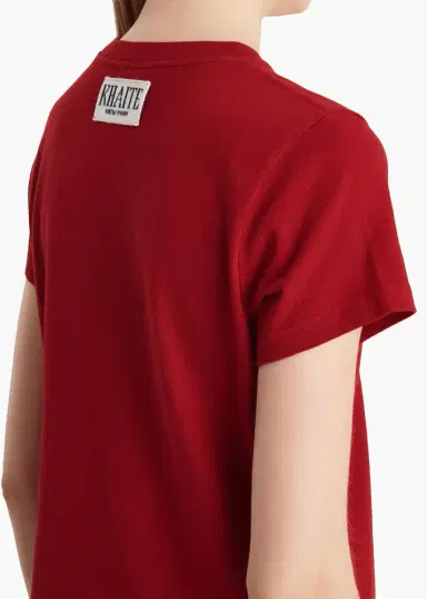 Khaite Emmylou T-Shirt In Crimson | Thumbnail 6 Khaite Emmylou T-Shirt In Crimson | Thumbnail 6