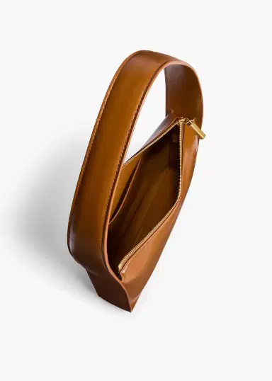 Khaite Lori Squared Bag In Dark Honey Crackle Patent Leather | Thumbnail 3 Khaite Lori Squared Bag In Dark Honey Crackle Patent Leather | Thumbnail 3