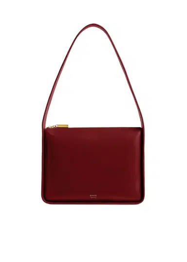 Khaite Lori Squared Bag In Oxblood Crackle Patent Leather | Thumbnail 1 Khaite Lori Squared Bag In Oxblood Crackle Patent Leather | Thumbnail 1