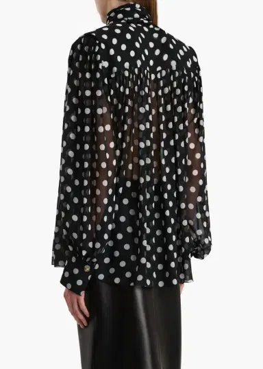 Khaite Vali Top In Black With White Dots | Thumbnail 4 Khaite Vali Top In Black With White Dots | Thumbnail 4