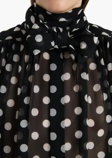 Khaite Vali Top In Black With White Dots | Thumbnail 5 Khaite Vali Top In Black With White Dots | Thumbnail 5