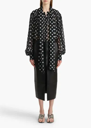 Khaite Vali Top In Black With White Dots | Thumbnail 7 Khaite Vali Top In Black With White Dots | Thumbnail 7