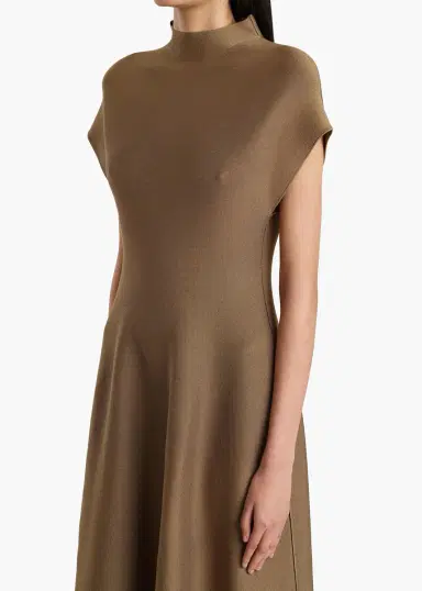 Khaite Lyra Dress In Carob | Thumbnail 5 Khaite Lyra Dress In Carob | Thumbnail 5