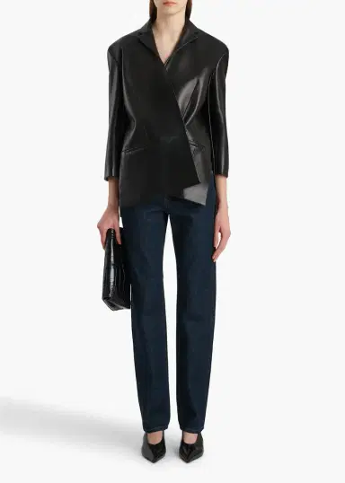 Khaite Palto Jacket In Black Leather | Thumbnail 2 Khaite Palto Jacket In Black Leather | Thumbnail 2