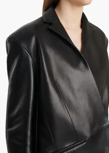Khaite Palto Jacket In Black Leather | Thumbnail 5 Khaite Palto Jacket In Black Leather | Thumbnail 5