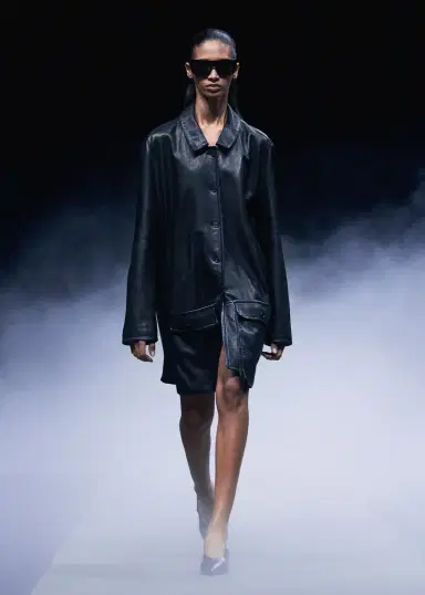 Khaite Harmon Coat In Black Washed Leather | Thumbnail 6 Khaite Harmon Coat In Black Washed Leather | Thumbnail 6