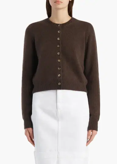 Khaite Everheart Cardigan In Coffee | Thumbnail 3 Khaite Everheart Cardigan In Coffee | Thumbnail 3