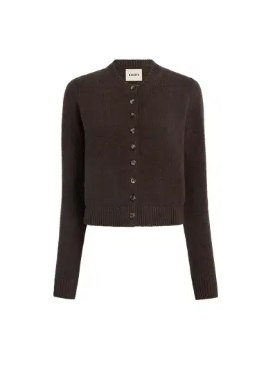Khaite Everheart Cardigan In Coffee | Thumbnail 1 Khaite Everheart Cardigan In Coffee | Thumbnail 1