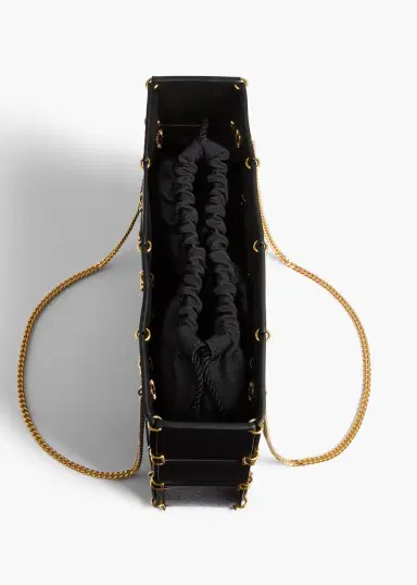 Khaite Mini Emma Bag In Black Crackle Patent Leather | Thumbnail 4 Khaite Mini Emma Bag In Black Crackle Patent Leather | Thumbnail 4