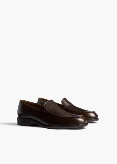 Khaite Miles Loafer In Vintage Brown Leather | Thumbnail 2 Khaite Miles Loafer In Vintage Brown Leather | Thumbnail 2