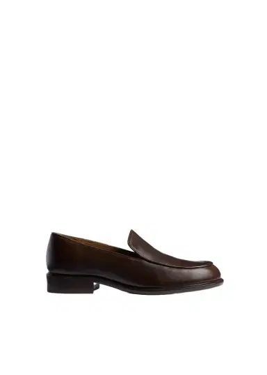 Khaite Miles Loafer In Vintage Brown Leather | Thumbnail 1 Khaite Miles Loafer In Vintage Brown Leather | Thumbnail 1