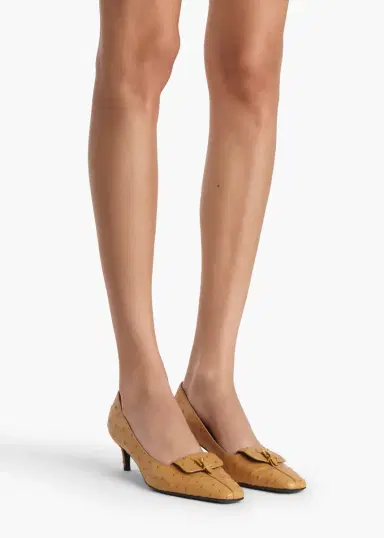 Khaite Celia Pocket Pump In Chestnut Ostrich | Thumbnail 5 Khaite Celia Pocket Pump In Chestnut Ostrich | Thumbnail 5