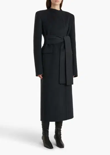 Khaite Jelson Coat In Charcoal | Thumbnail 2 Khaite Jelson Coat In Charcoal | Thumbnail 2