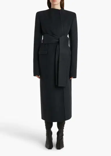 Khaite Jelson Coat In Charcoal | Thumbnail 3 Khaite Jelson Coat In Charcoal | Thumbnail 3
