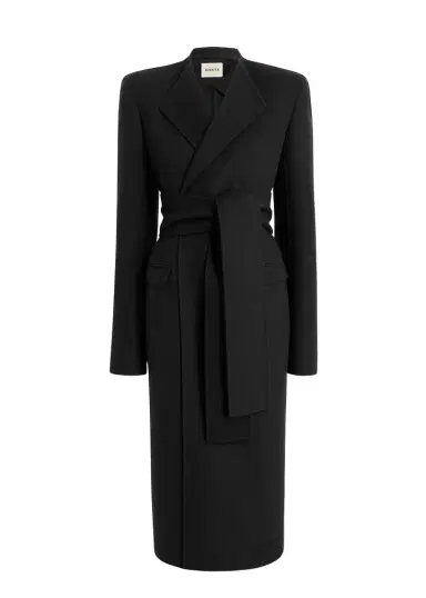 Khaite Jelson Coat In Charcoal | Thumbnail 1 Khaite Jelson Coat In Charcoal | Thumbnail 1