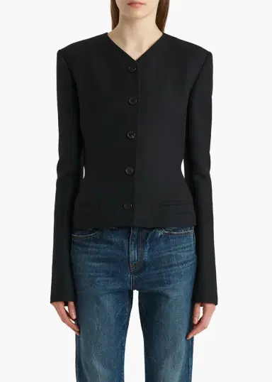 Khaite Nara Jacket In Black | Thumbnail 3 Khaite Nara Jacket In Black | Thumbnail 3