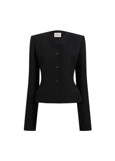 Khaite Nara Jacket In Black | Thumbnail 1 Khaite Nara Jacket In Black | Thumbnail 1