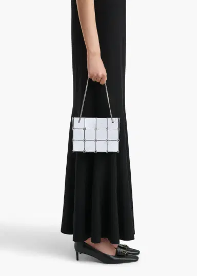 Khaite Mini Emma Bag In Silver Metallic Leather | Thumbnail 5 Khaite Mini Emma Bag In Silver Metallic Leather | Thumbnail 5