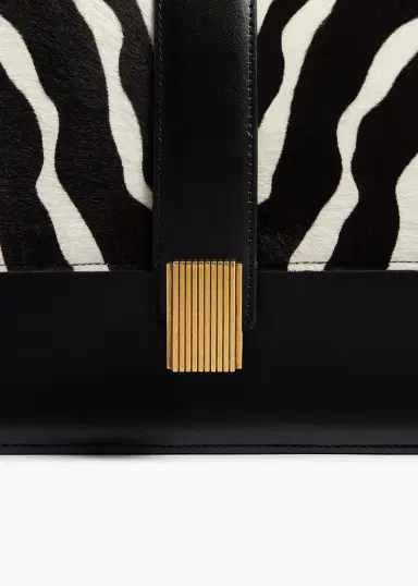 Khaite Blake Crossbody Bag In Zebra Print Haircalf And Black Leather | Thumbnail 4 Khaite Blake Crossbody Bag In Zebra Print Haircalf And Black Leather | Thumbnail 4