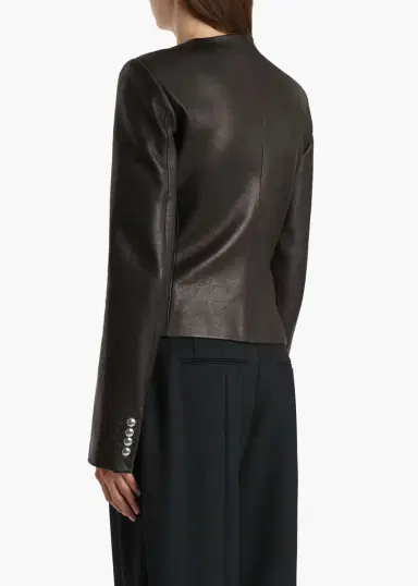 Khaite Nara Jacket In Black Leather | Thumbnail 4 Khaite Nara Jacket In Black Leather | Thumbnail 4