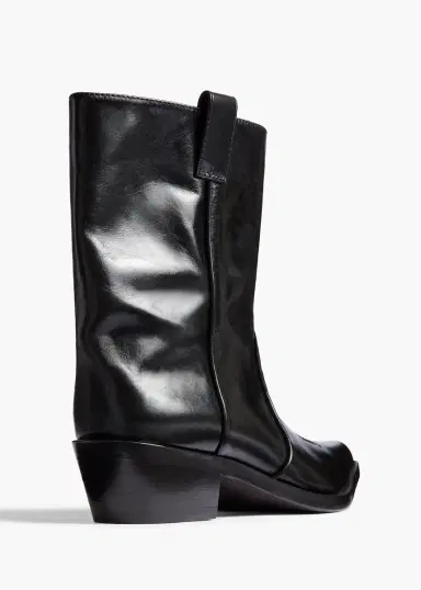 Khaite Clive Ankle Boot In Black Leather | Thumbnail 3 Khaite Clive Ankle Boot In Black Leather | Thumbnail 3