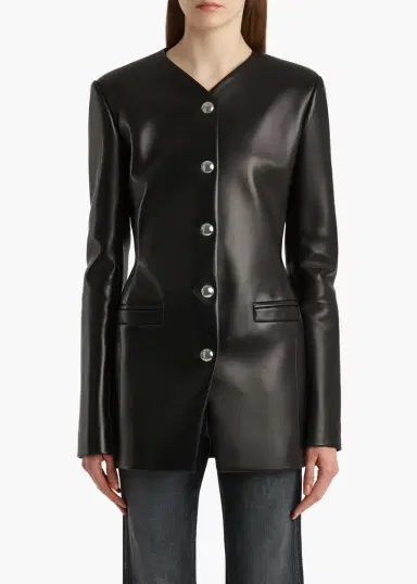 Khaite Naran Jacket In Black Leather | Thumbnail 3 Khaite Naran Jacket In Black Leather | Thumbnail 3