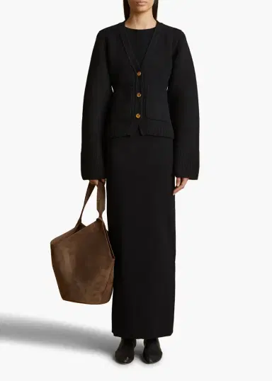 Khaite Scarlet Cardigan In Black | Thumbnail 2 Khaite Scarlet Cardigan In Black | Thumbnail 2