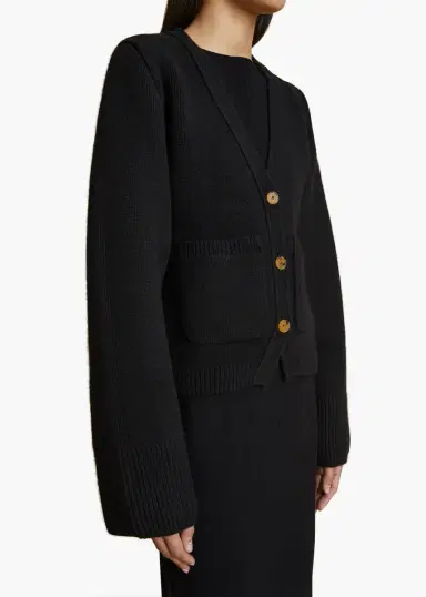 Khaite Scarlet Cardigan In Black | Thumbnail 5 Khaite Scarlet Cardigan In Black | Thumbnail 5