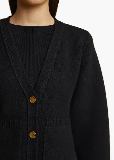 Khaite Scarlet Cardigan In Black | Thumbnail 6 Khaite Scarlet Cardigan In Black | Thumbnail 6