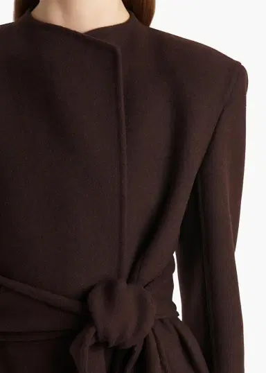 Khaite Jelson Coat In Dark Brown | Thumbnail 5 Khaite Jelson Coat In Dark Brown | Thumbnail 5