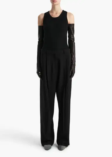 Khaite Isha Top In Black Silk Cashmere Jersey | Thumbnail 2 Khaite Isha Top In Black Silk Cashmere Jersey | Thumbnail 2
