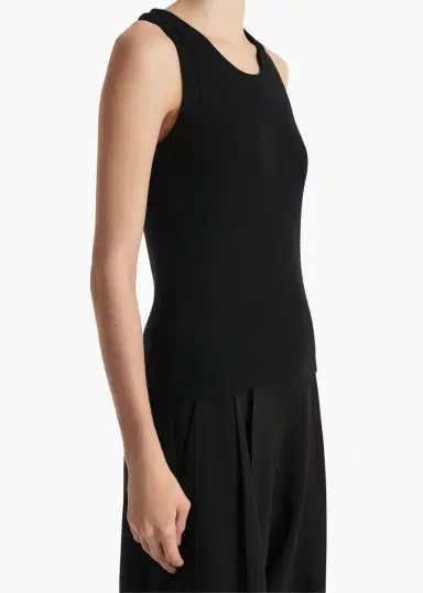 Khaite Isha Top In Black Silk Cashmere Jersey | Thumbnail 5 Khaite Isha Top In Black Silk Cashmere Jersey | Thumbnail 5