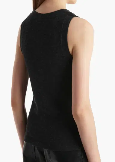 Khaite Isha Top In Charcoal Silk Cashmere Jersey | Thumbnail 6 Khaite Isha Top In Charcoal Silk Cashmere Jersey | Thumbnail 6