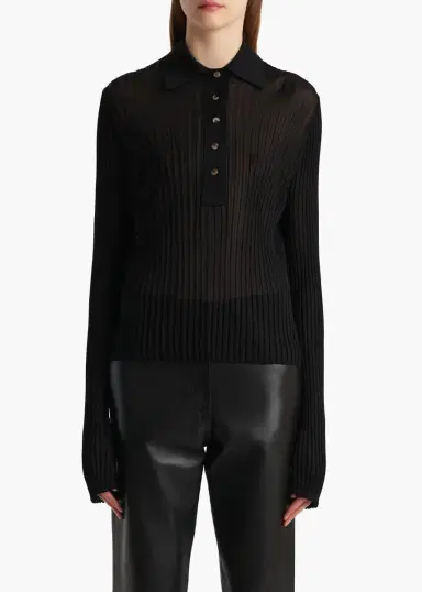Khaite Vin Top In Black | Thumbnail 2 Khaite Vin Top In Black | Thumbnail 2