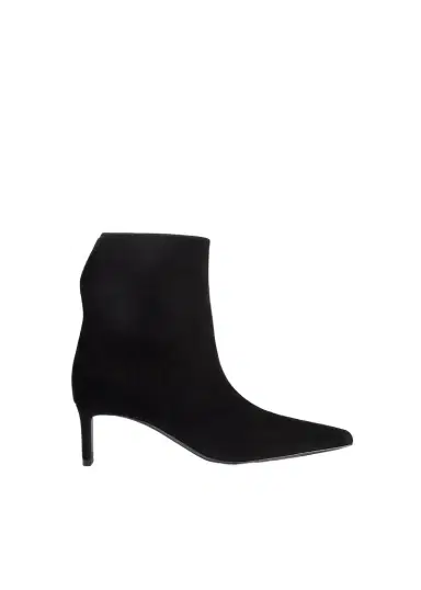 Khaite Ona Ankle Boot In Black Suede | Thumbnail 1 Khaite Ona Ankle Boot In Black Suede | Thumbnail 1