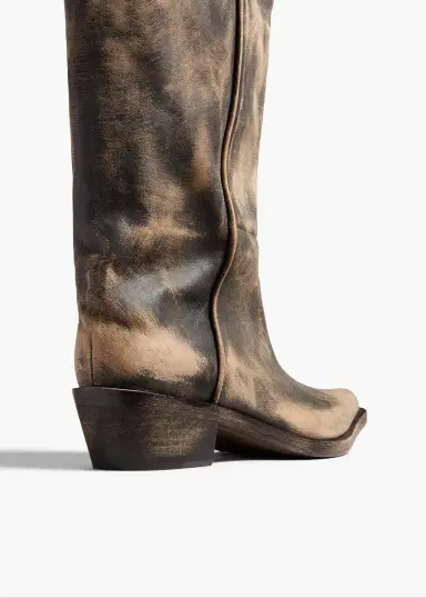 Khaite Clive Boot In Vintage Black Leather | Thumbnail 3 Khaite Clive Boot In Vintage Black Leather | Thumbnail 3