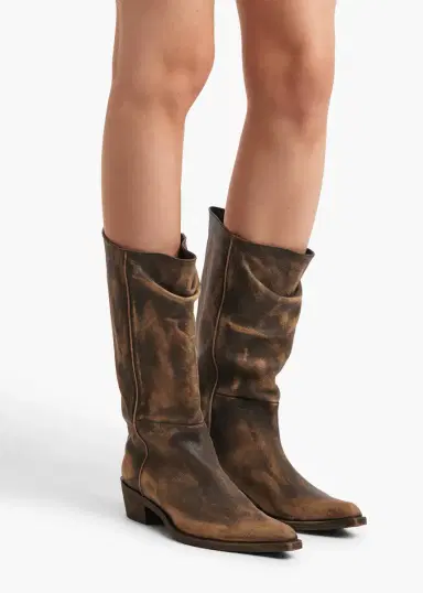 Khaite Clive Boot In Vintage Black Leather | Thumbnail 5 Khaite Clive Boot In Vintage Black Leather | Thumbnail 5