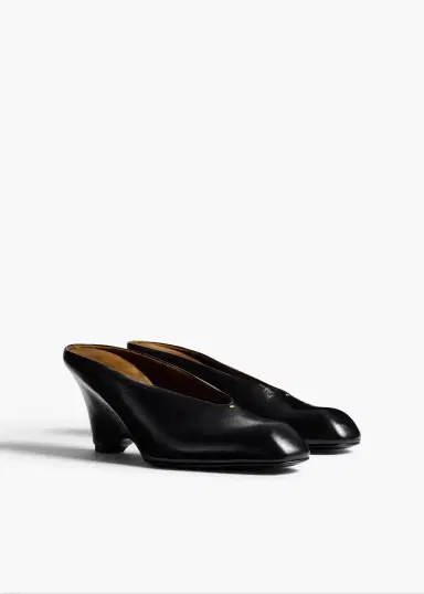 Khaite Colt Wedge In Black Glazed Leather | Thumbnail 2 Khaite Colt Wedge In Black Glazed Leather | Thumbnail 2