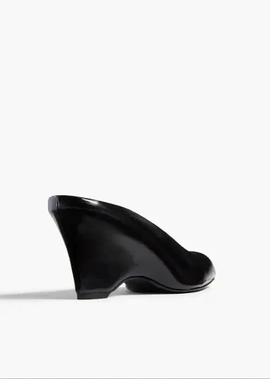 Khaite Colt Wedge In Black Glazed Leather | Thumbnail 3 Khaite Colt Wedge In Black Glazed Leather | Thumbnail 3