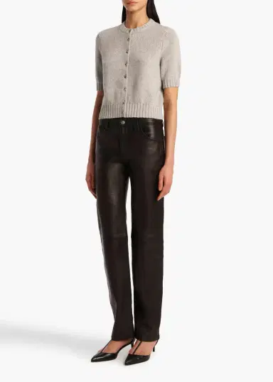 Khaite Nora Cardigan In Heather Grey | Thumbnail 2 Khaite Nora Cardigan In Heather Grey | Thumbnail 2