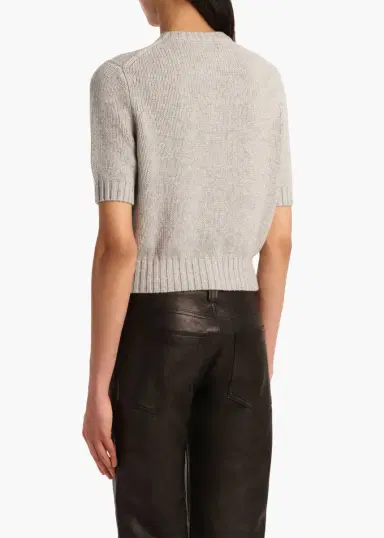 Khaite Nora Cardigan In Heather Grey | Thumbnail 4 Khaite Nora Cardigan In Heather Grey | Thumbnail 4