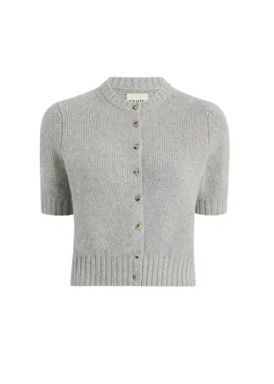 Khaite Nora Cardigan In Heather Grey | Thumbnail 1 Khaite Nora Cardigan In Heather Grey | Thumbnail 1