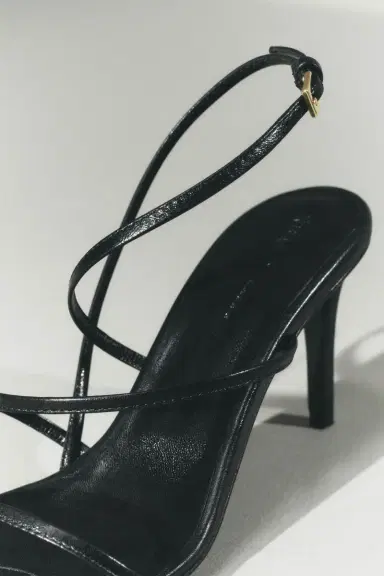 Khaite Loop Sandal In Black Leather | Thumbnail 6 Khaite Loop Sandal In Black Leather | Thumbnail 6