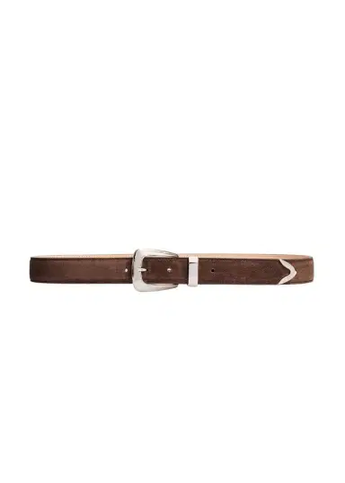 Khaite Benny Belt In Ebano Suede With Silver | Thumbnail 1 Khaite Benny Belt In Ebano Suede With Silver | Thumbnail 1