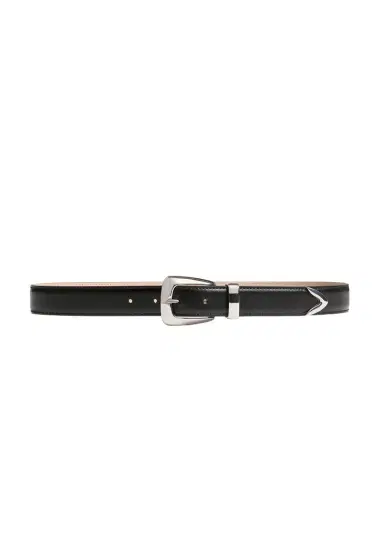 Khaite Benny Belt In Black Leather With Silver | Thumbnail 1 Khaite Benny Belt In Black Leather With Silver | Thumbnail 1